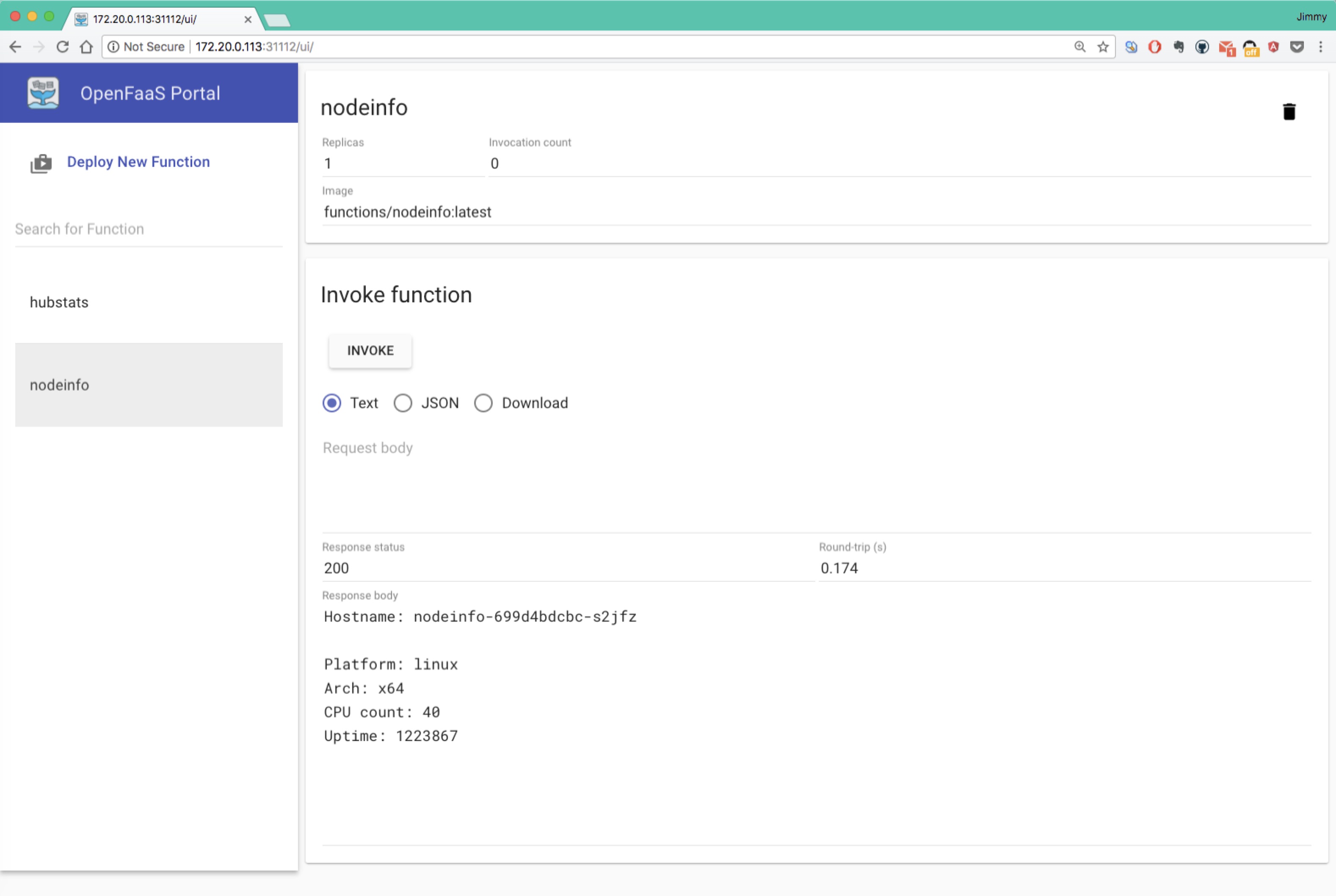 NodeInfo执行结果