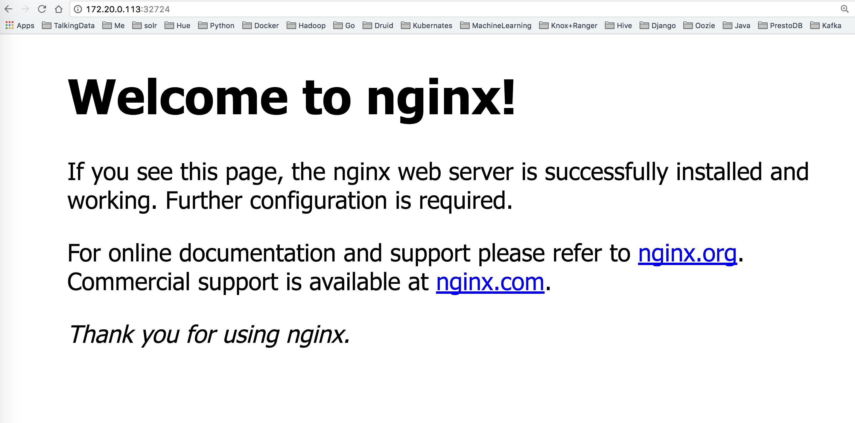 welcome nginx